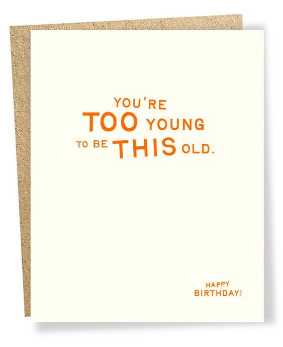 Too young card