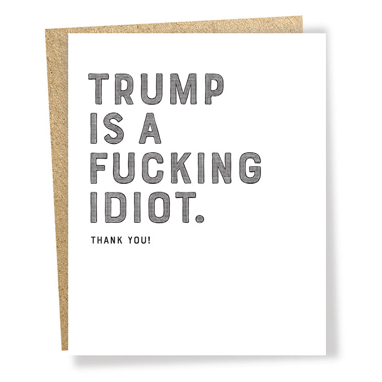 trump idiot card