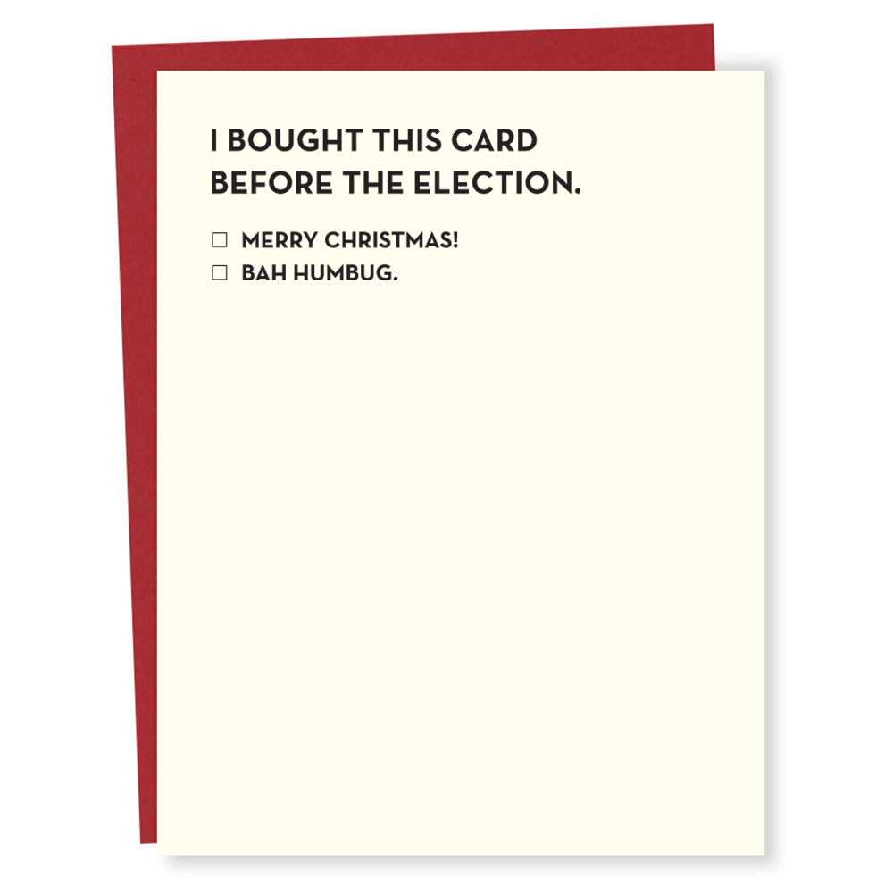 holiday election card