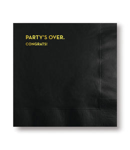 party’s over napkins