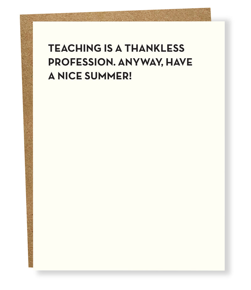 Thankless thankless card – Sapling Press