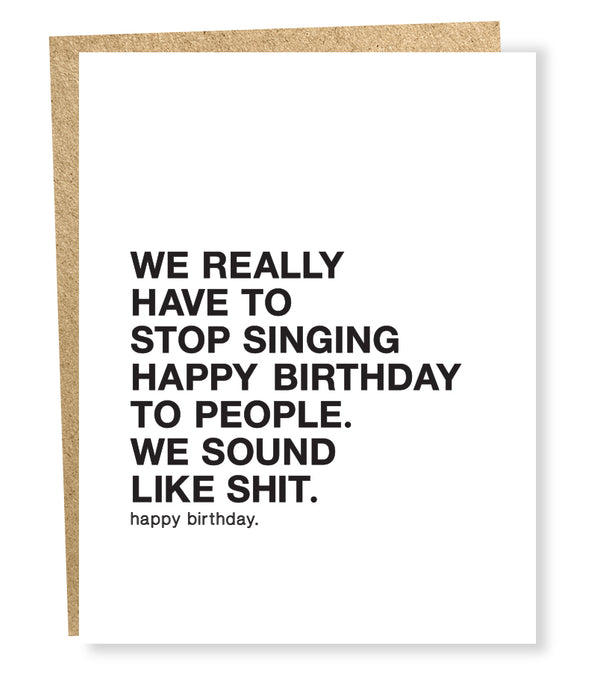 stop singing card