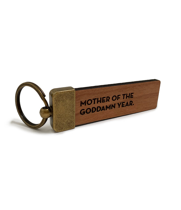 mother of the year key tag
