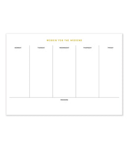weekend desk pad