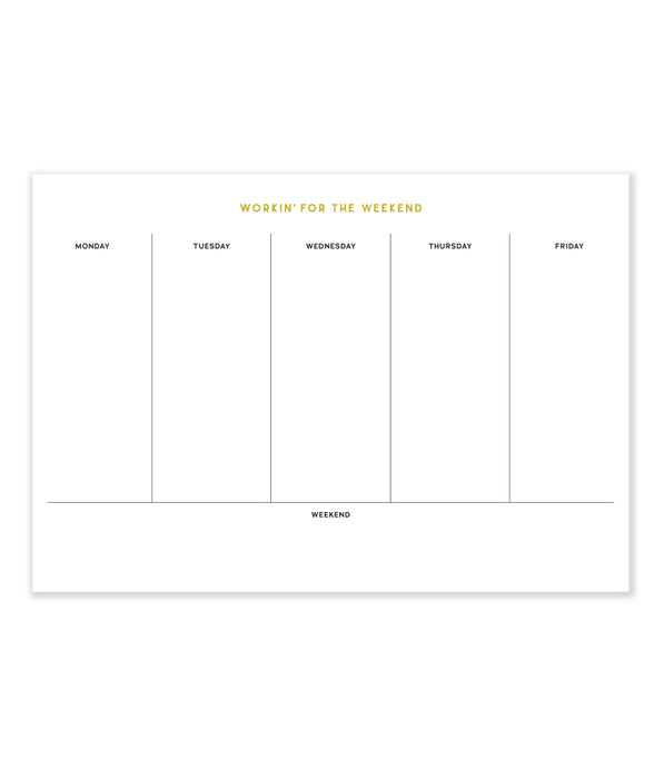 weekend desk pad
