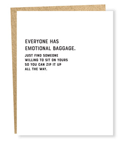 emotional baggage card
