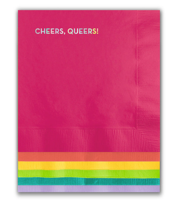cheers queers pride napkins