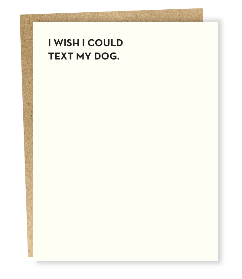 dog text card