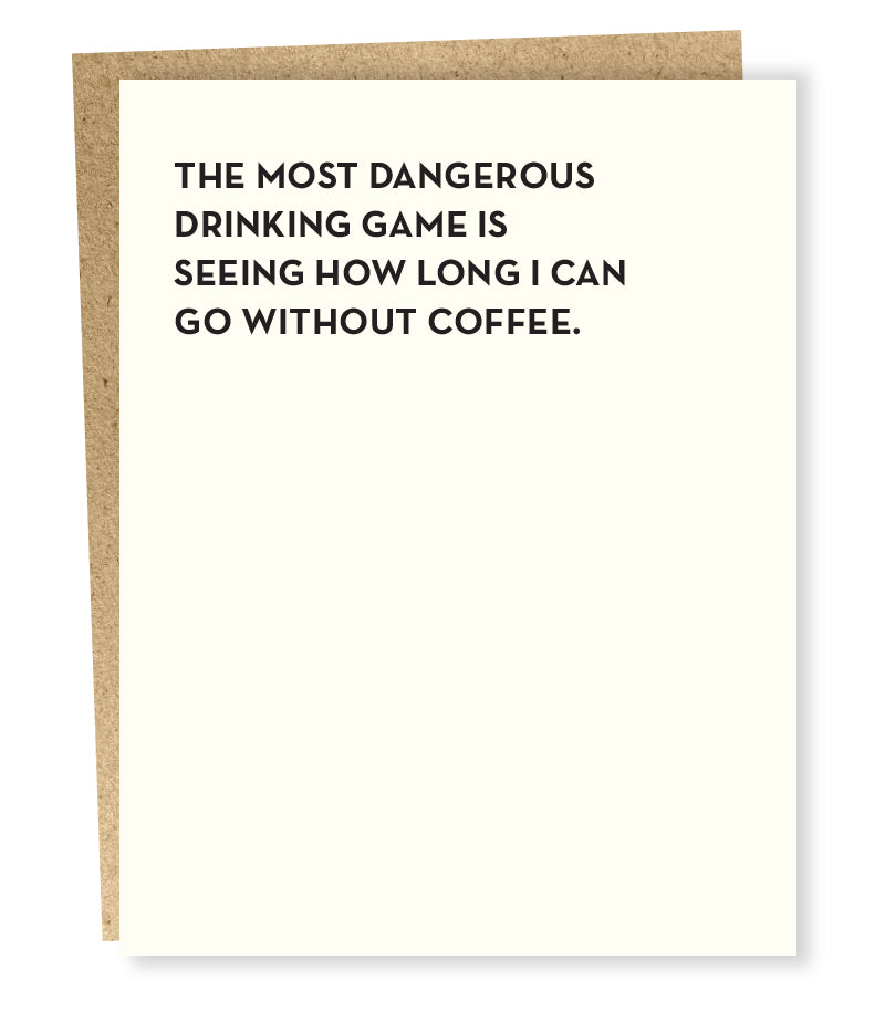 drinking game card