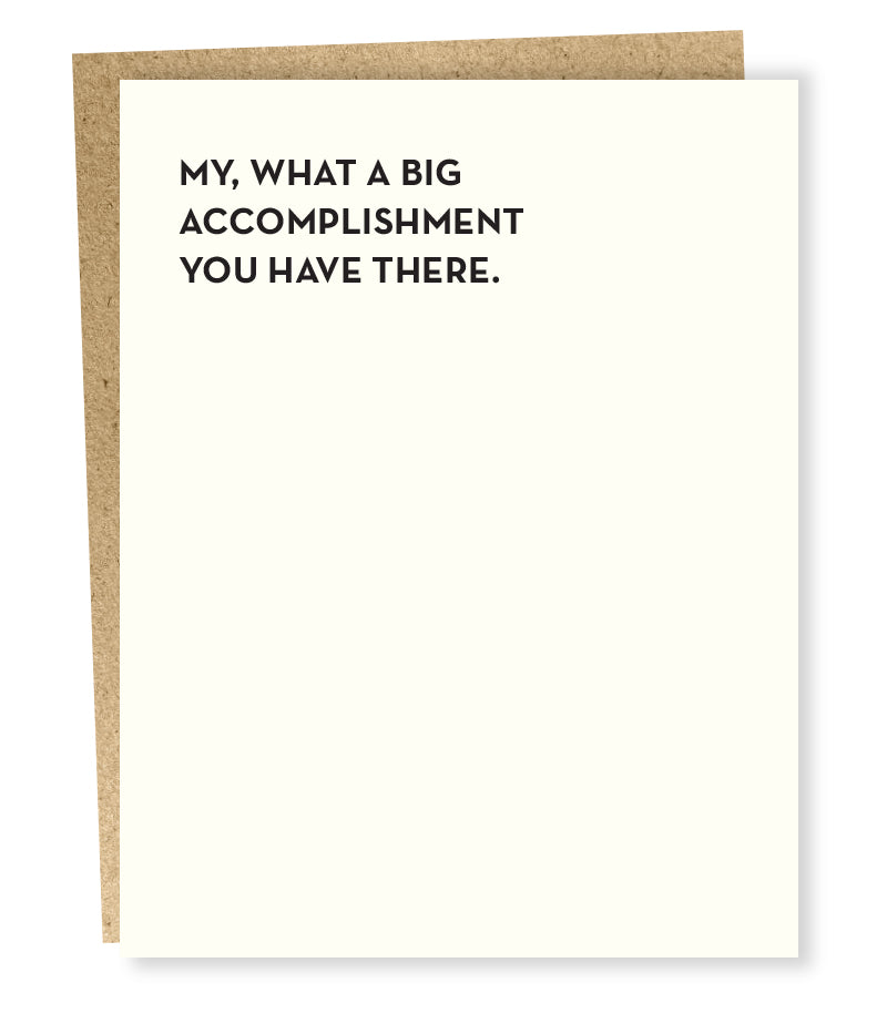 accomplishment card