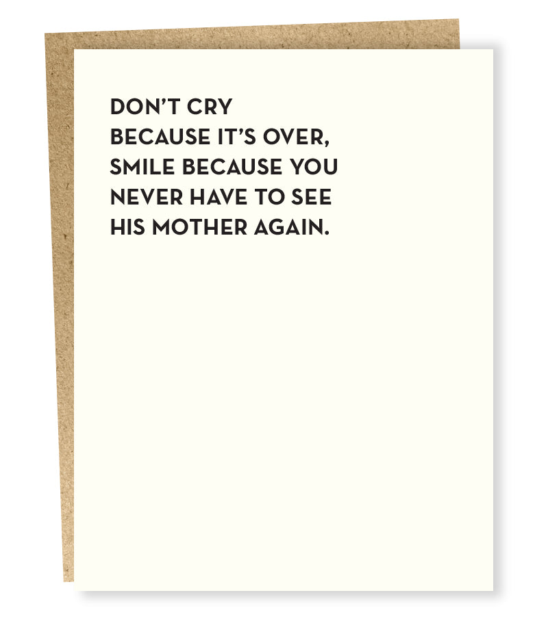 don't cry card