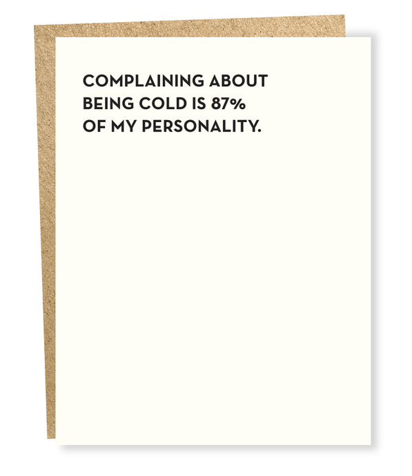 being cold card