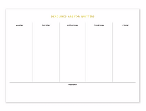 deadlines desk pad